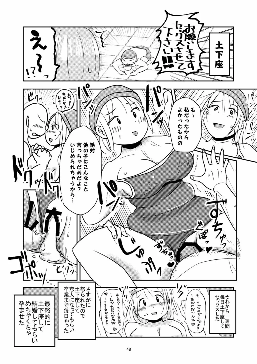 体がエロいモブ顔女子ってなんかむちゃくちゃエロいよね! ～体がエロいモブ顔女子合同本～ Page.43