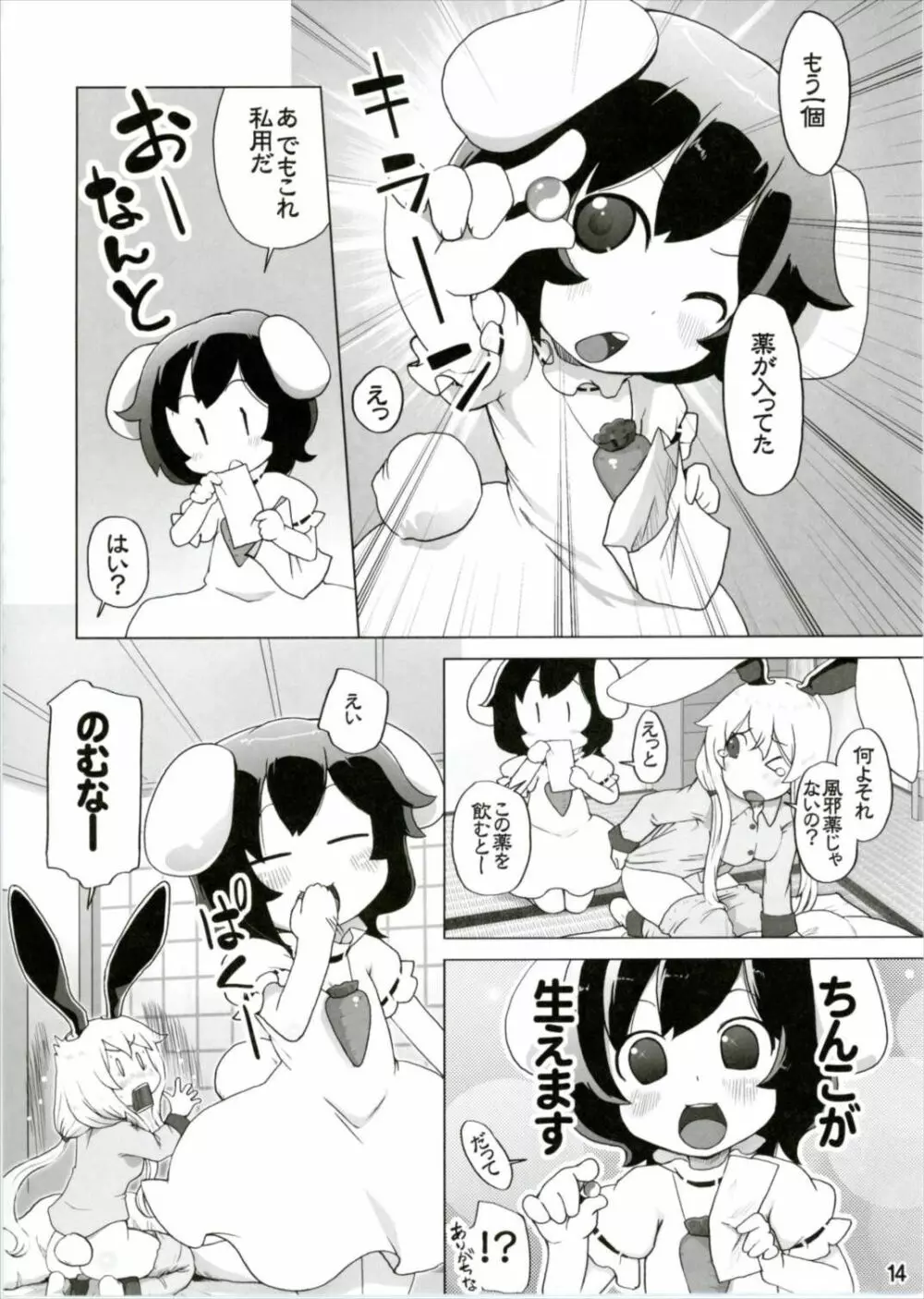 風邪ひき兎と看る兎。 Page.14