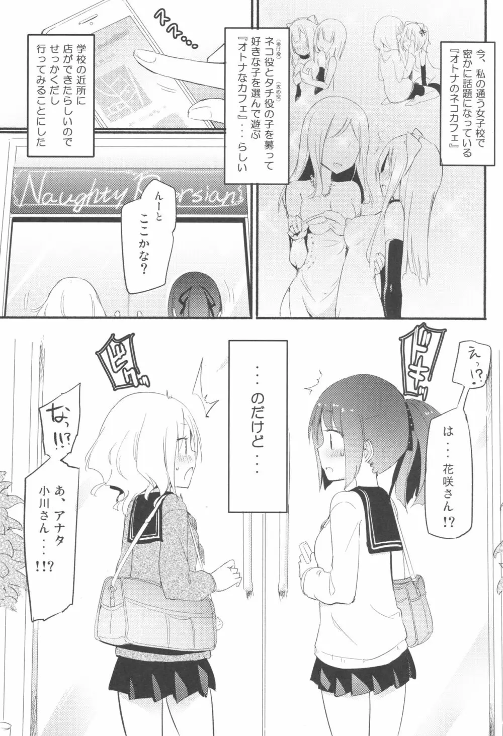 タチまっしぐら ～ネコ♀カフェ百合合同～ Page.2