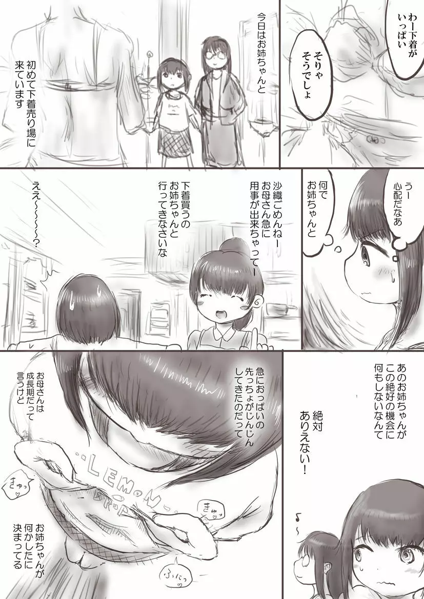 お姉ちゃんと沙織の初めてブラ Page.2