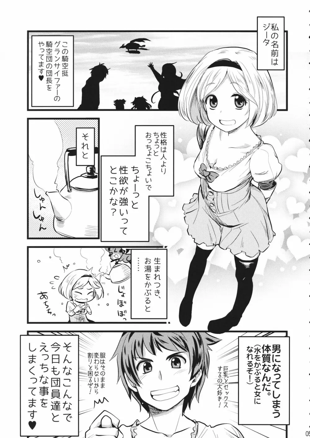 水をかぶると女になっちゃうふざけた体質。 Page.4