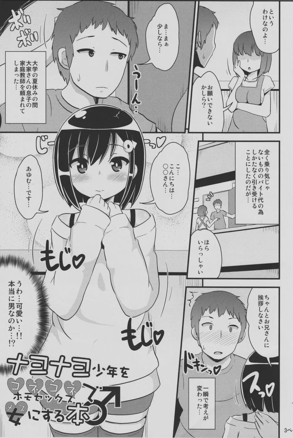 ナヨナヨ少年をホモセックス（コネコネ）で女（メス）にする本 Page.2