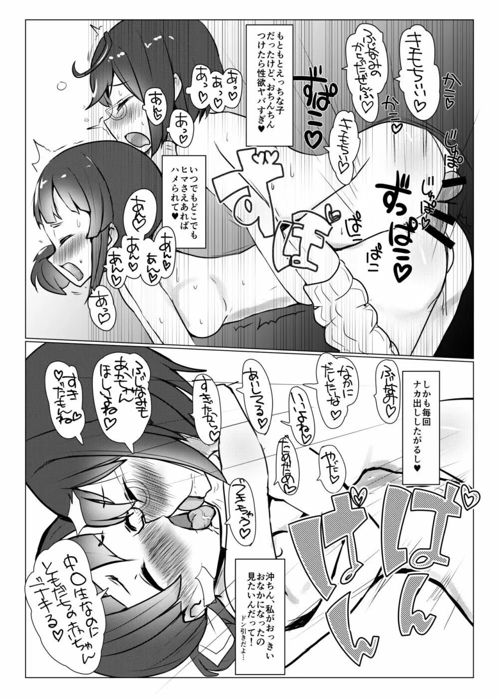 藤波ちゃんと沖ちんぽのふたなりれずほもこーび Page.3