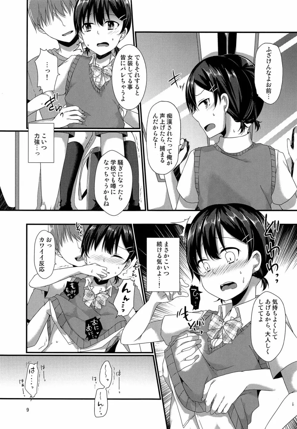 女装してる俺がチカンなんかされるわけないっ Page.8