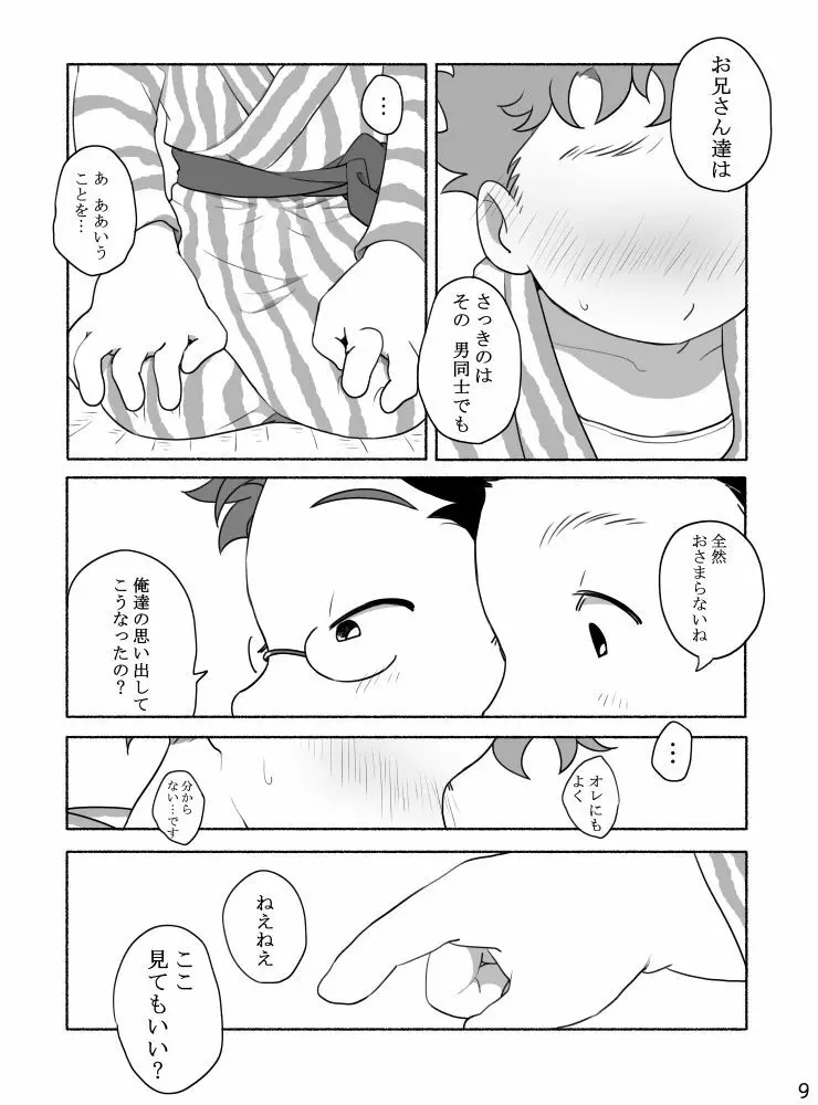 【タレ眉ぞう】家族と来た旅館でゲイカップルと出会うショ夕 Page.11