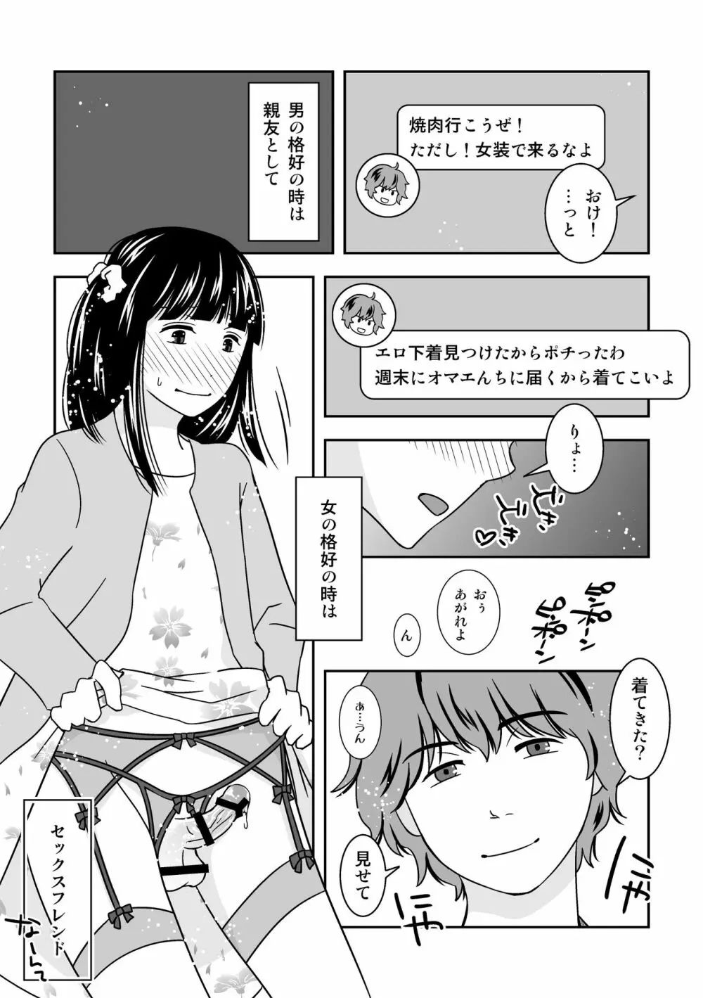 親友がエロい下着をプレゼントしてくれた。 Page.14