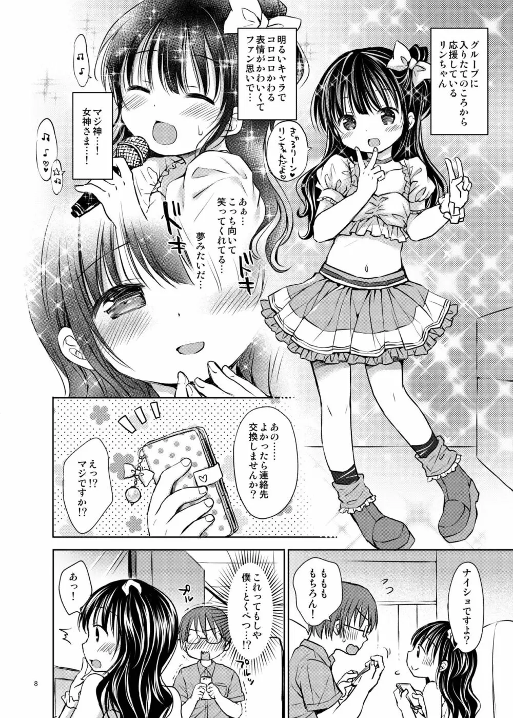 推しメンアイドル♀と マジLoveセックス初体験 Page.8