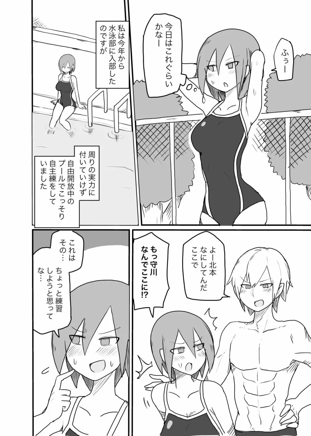 乳首開発されてしまう水泳部女の子 Page.1