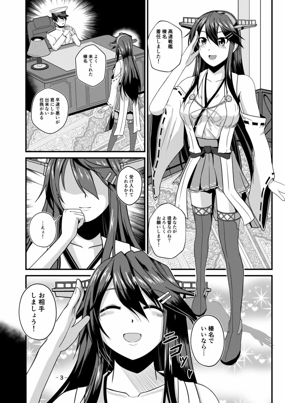 はい、榛名は大丈夫です! 榛名×搾乳×獣姦 Page.2