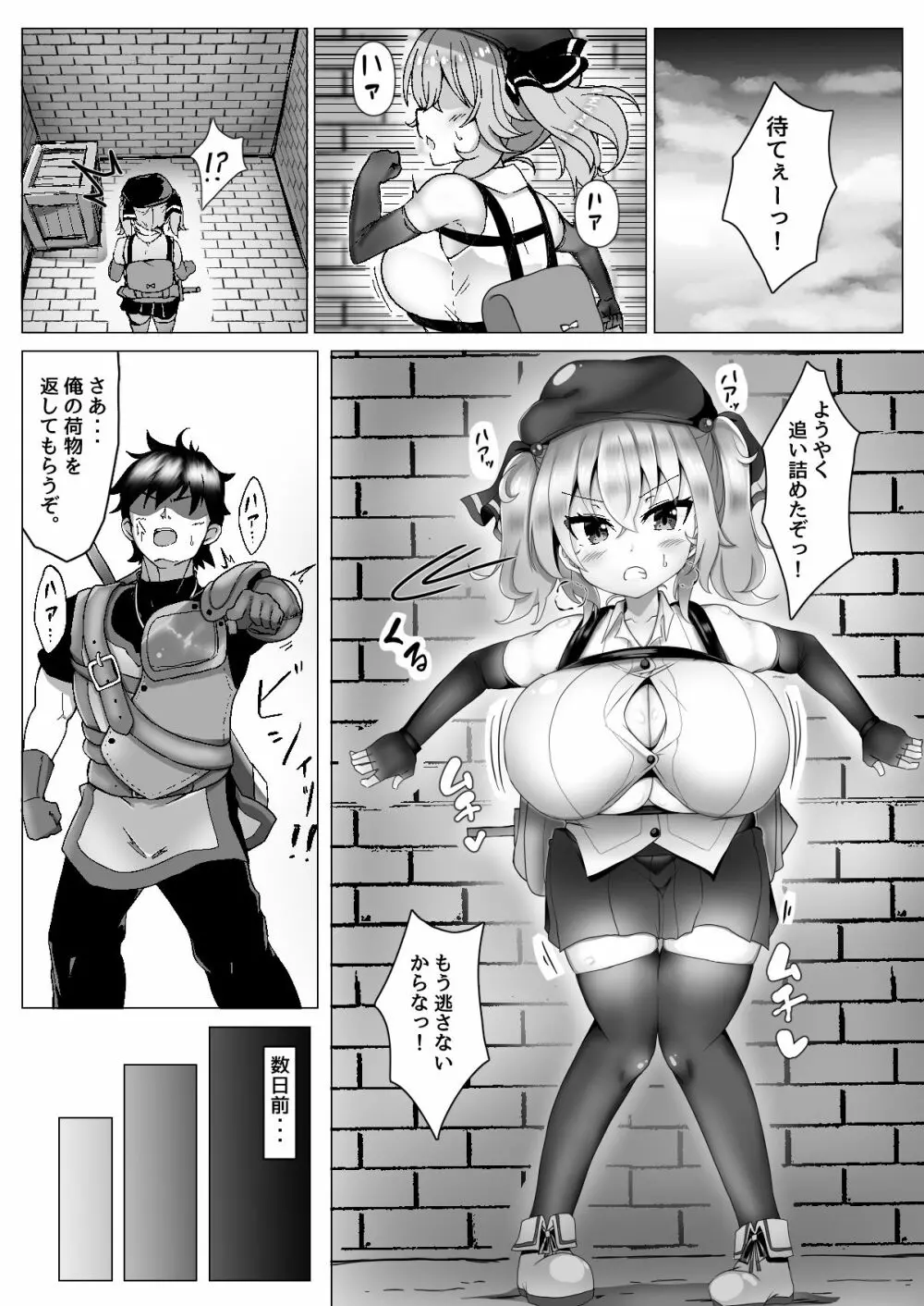 乳がでかいだけの盗賊娘なんかに負けるわけ無いだろ!! Page.3