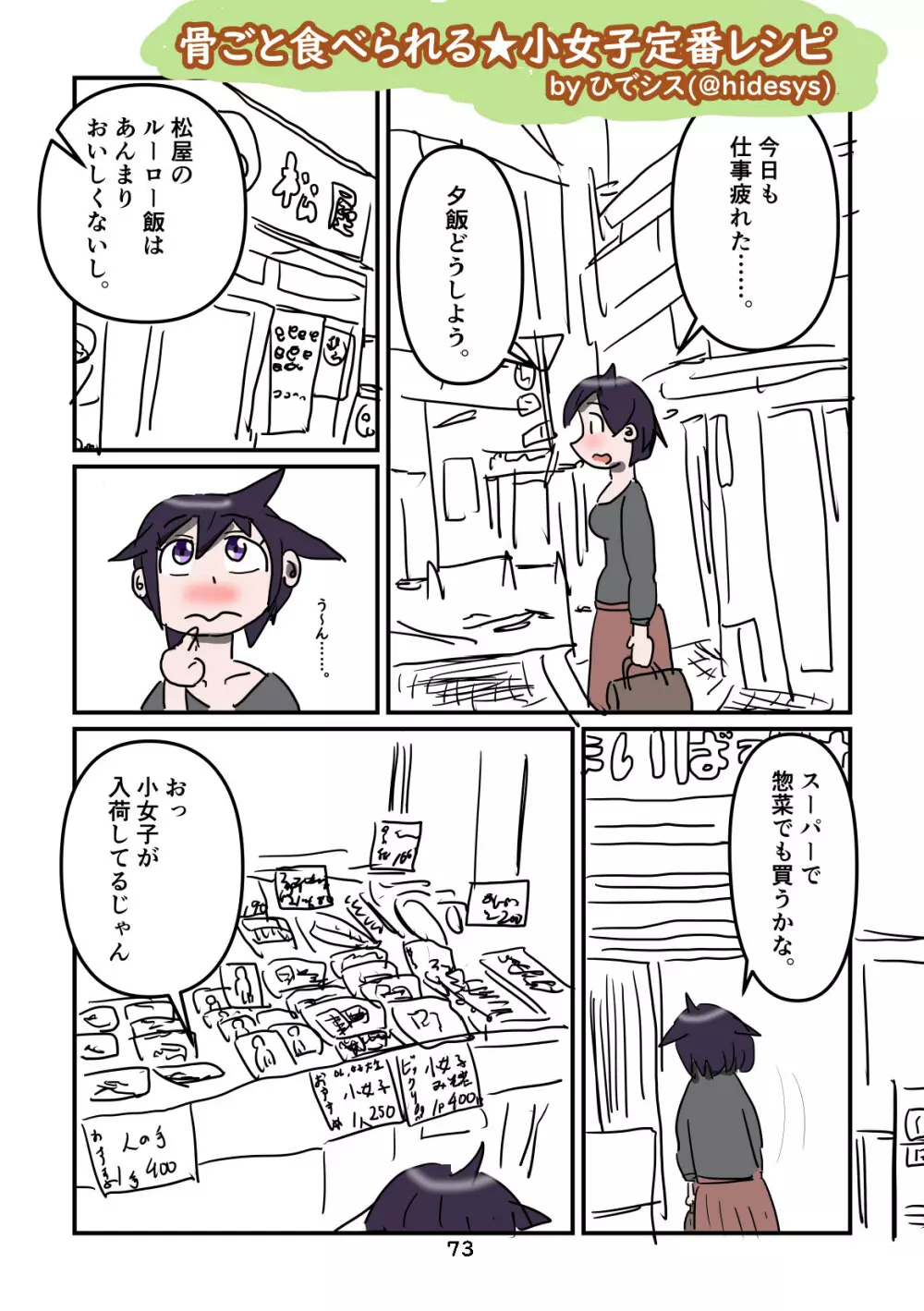 性癖グルメ漫画合同『今夜のオカズ』 Page.74