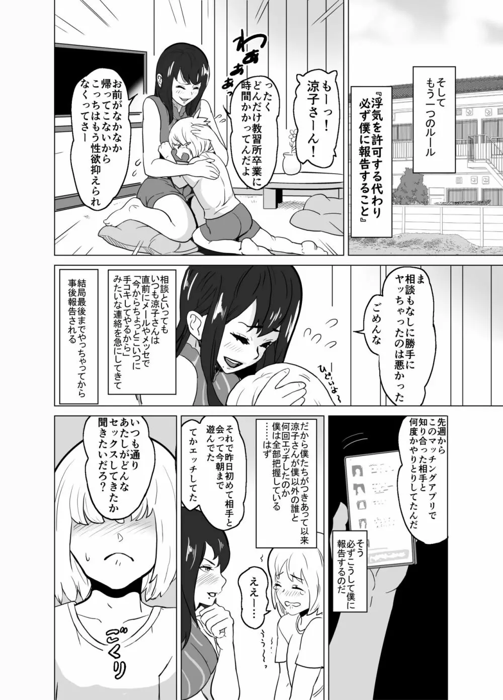 いちゃラブ手コキしながら浮気報告するビッチな年上彼女 Page.14