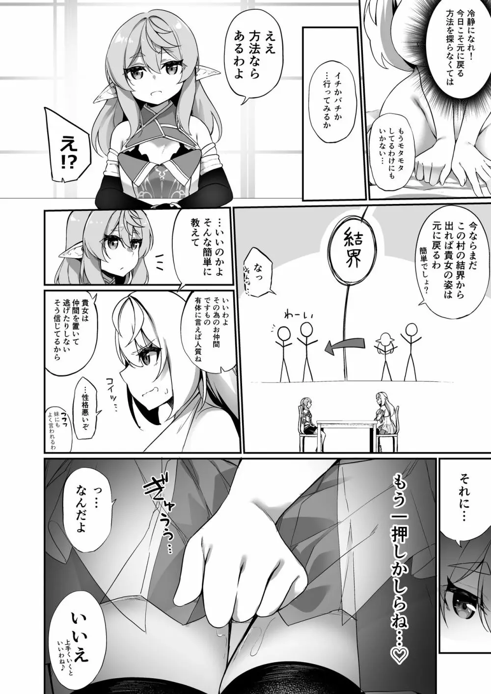 ♂冒険者さんが♀エルフにされて親友《なかま》と結ばれる話 Page.22