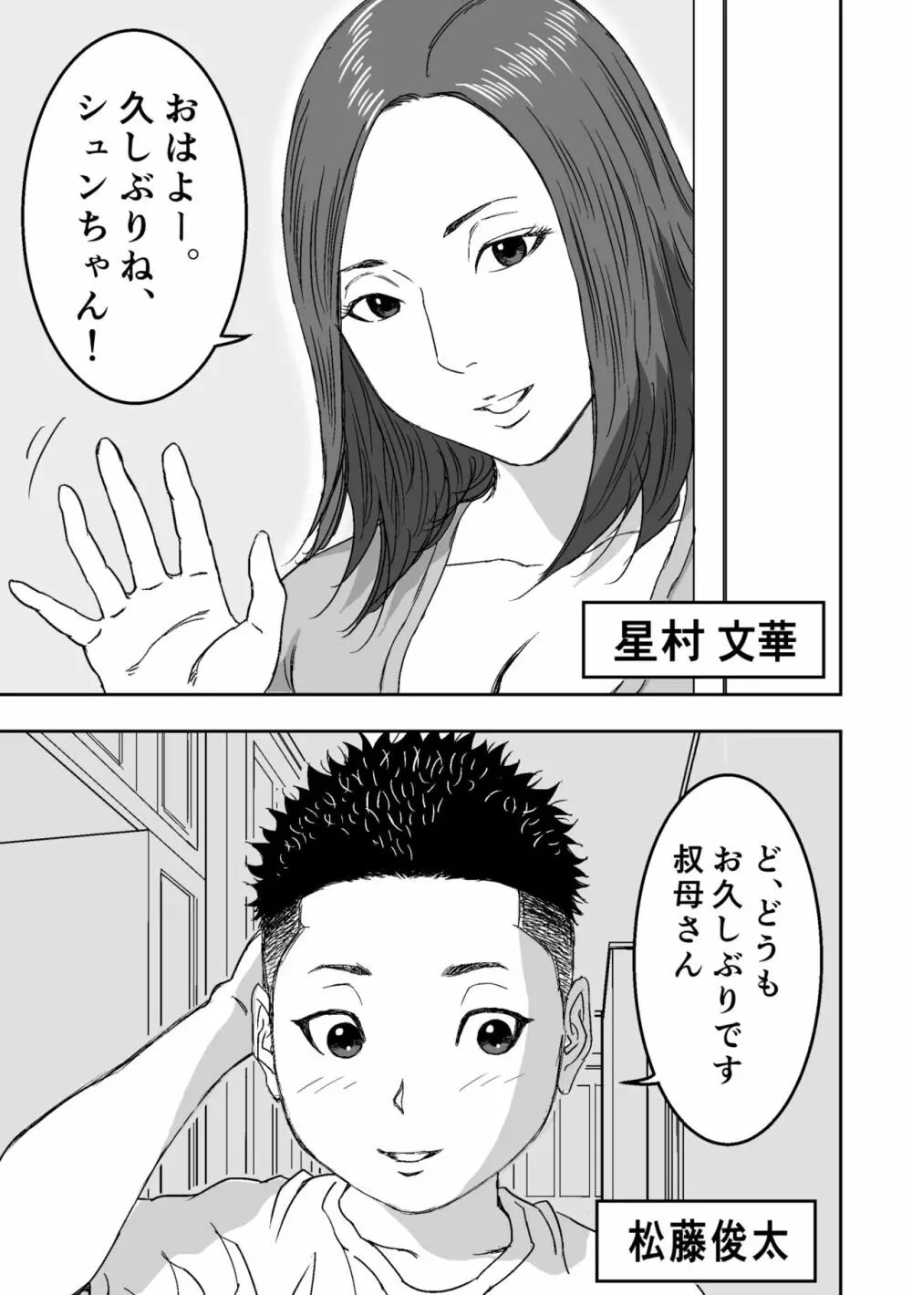 ムチムチな叔母さんが誘ってきたので筆おろしされてみた。 Page.3