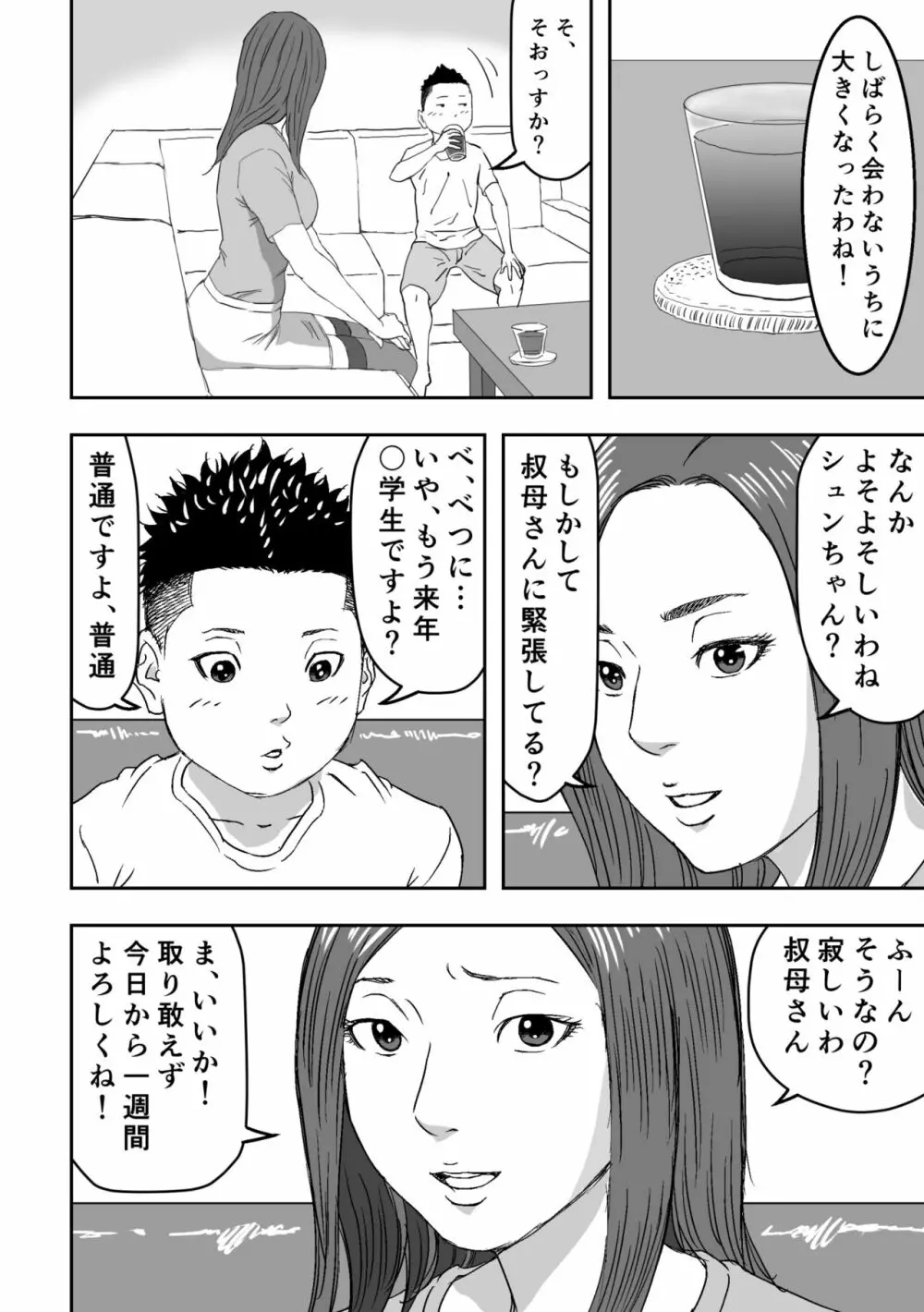 ムチムチな叔母さんが誘ってきたので筆おろしされてみた。 Page.4