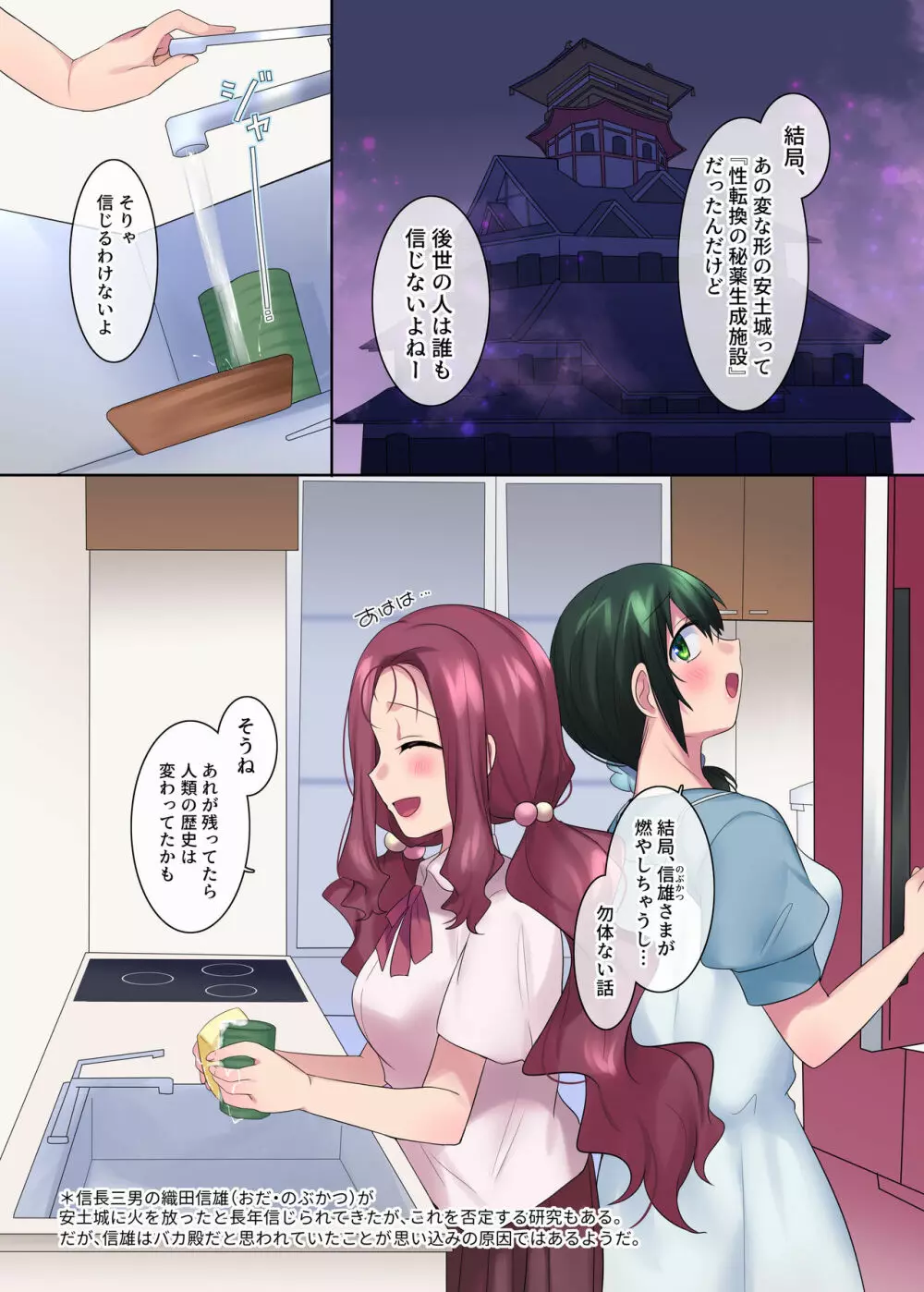 本能寺の性変 女にされた信長 Page.28
