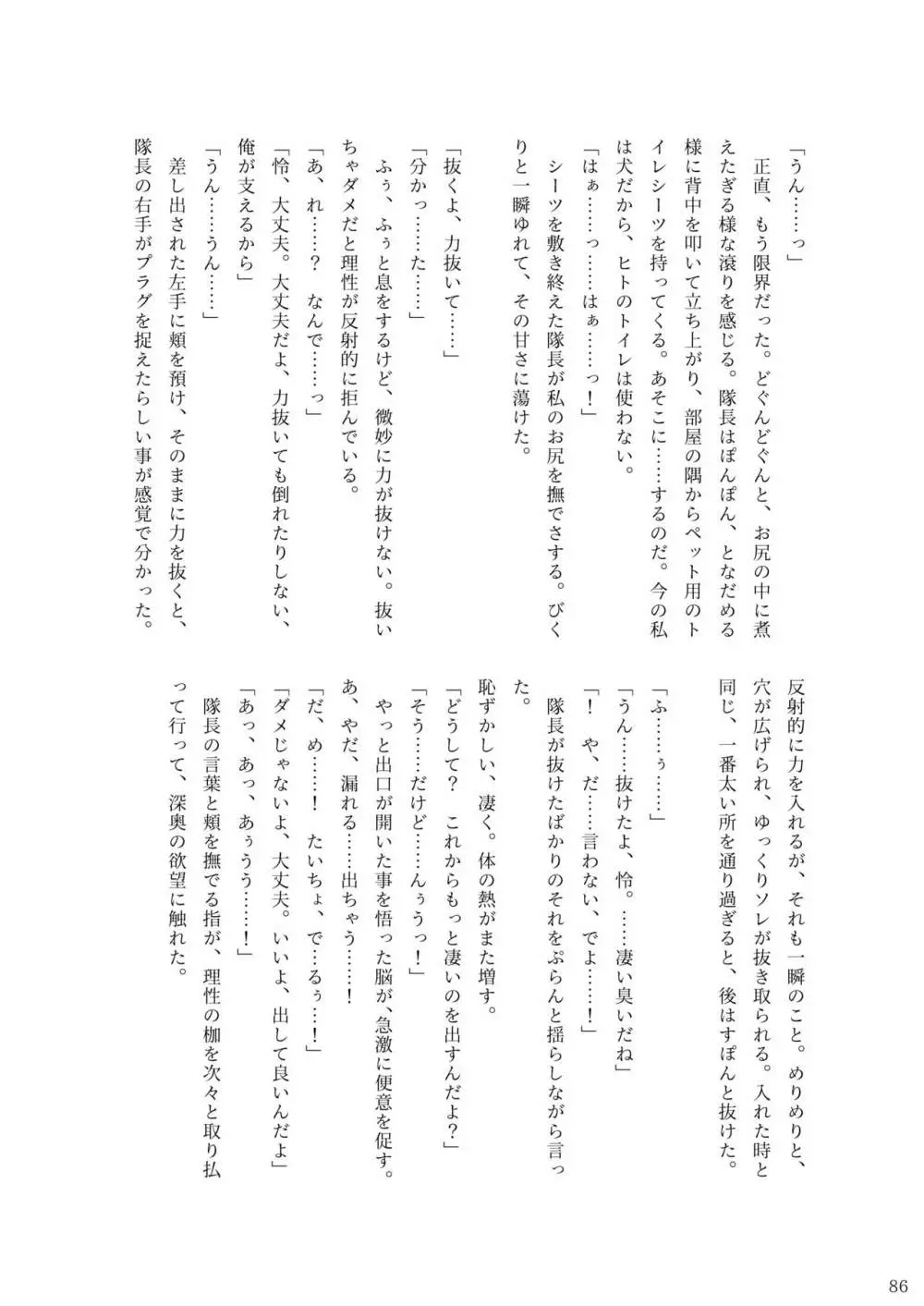 ア○スギア総合スカトロアンソロジー アクトレス排泄実態調査任務～スカポためるっすか!?～2 Page.84