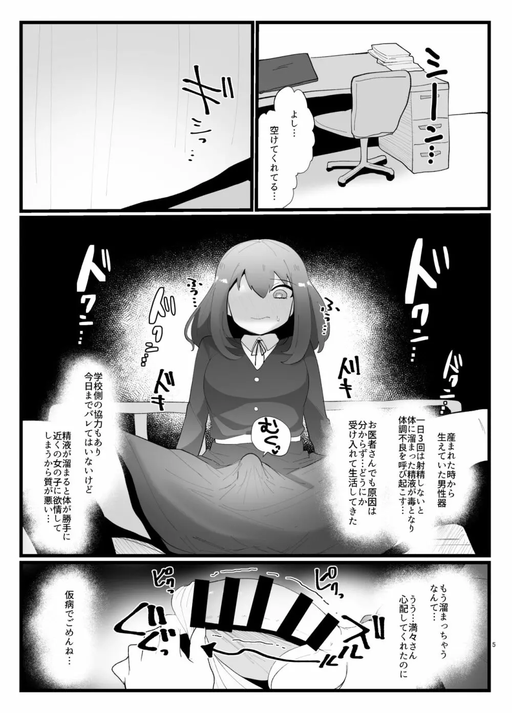 サキュバスさんとふたなり委員長 Page.5