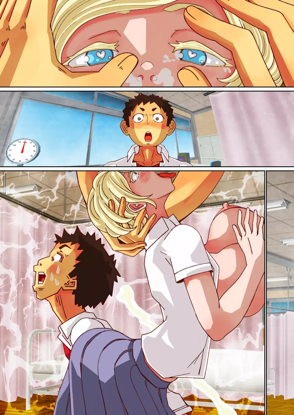 保健室にてロシア娘をイラマチオで失禁させて! Page.14