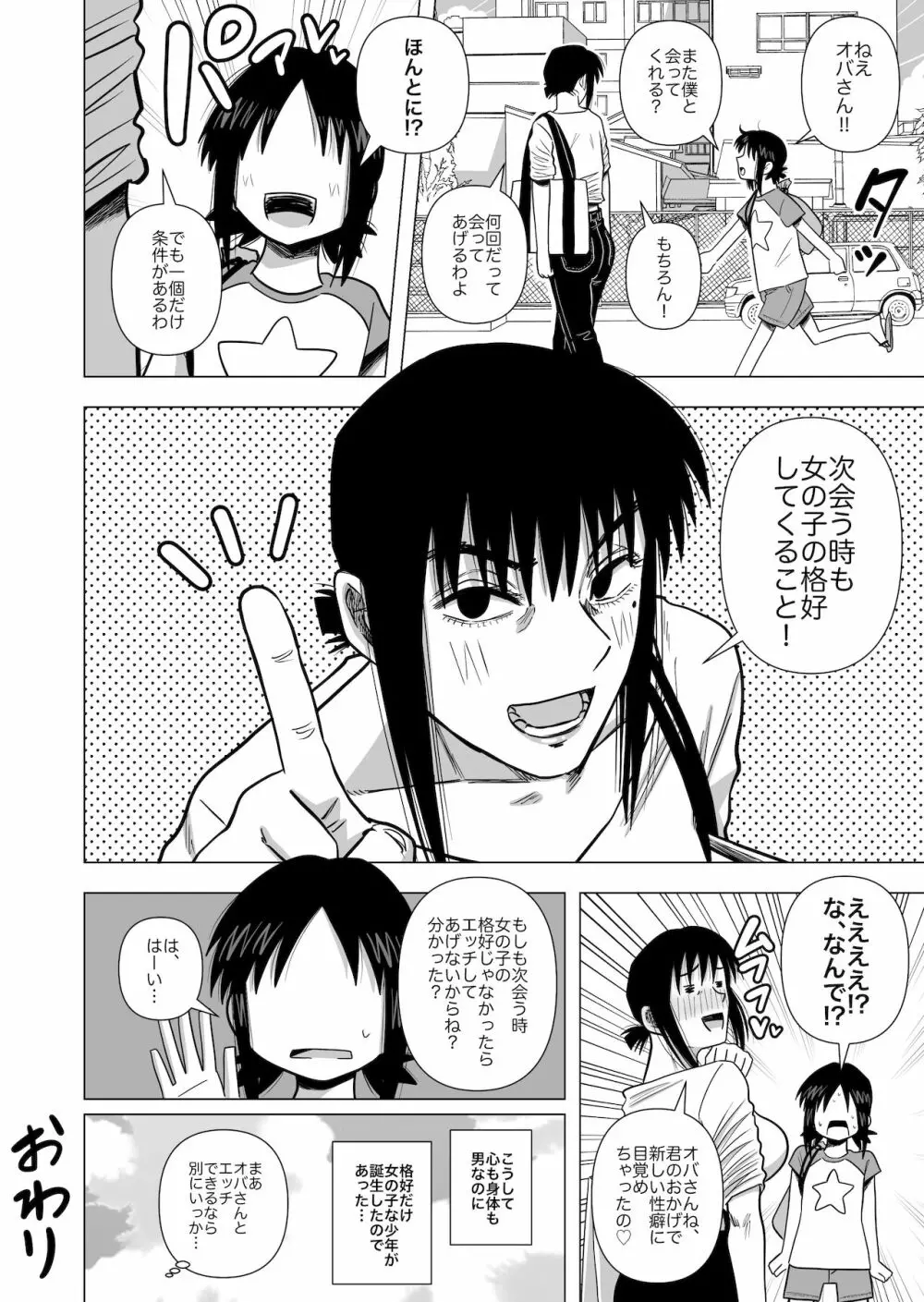 女子のフリして女子更衣室に入ったら巨乳のオバさんにバレて無茶苦茶にされた Page.30