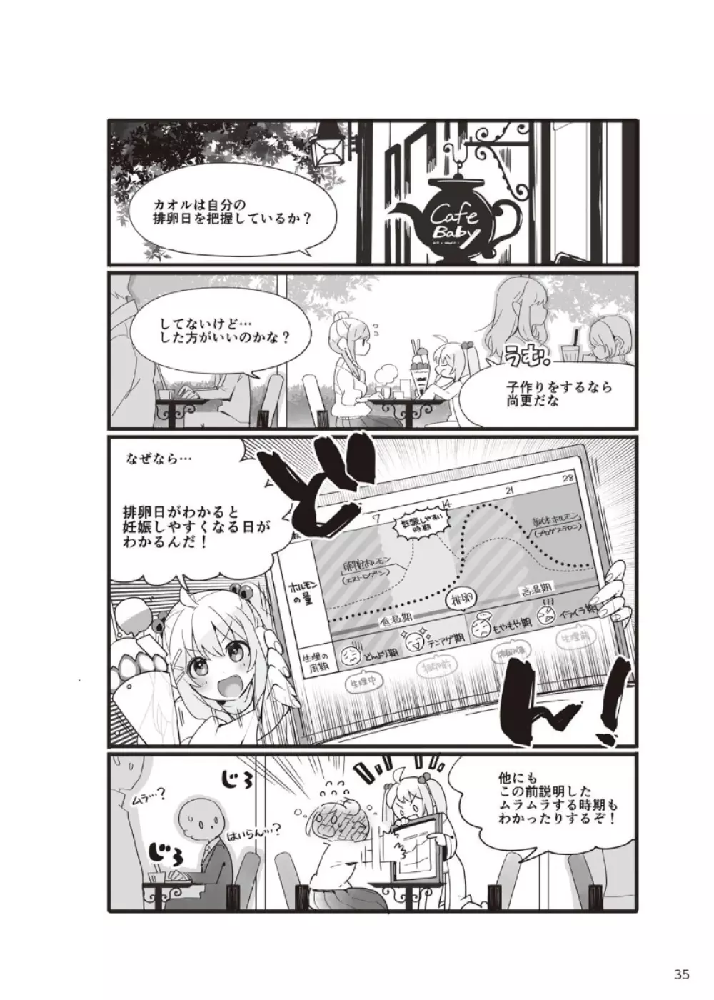 やらなくてもまんがで解る性交と妊娠 赤ちゃんのつくり方 Page.36