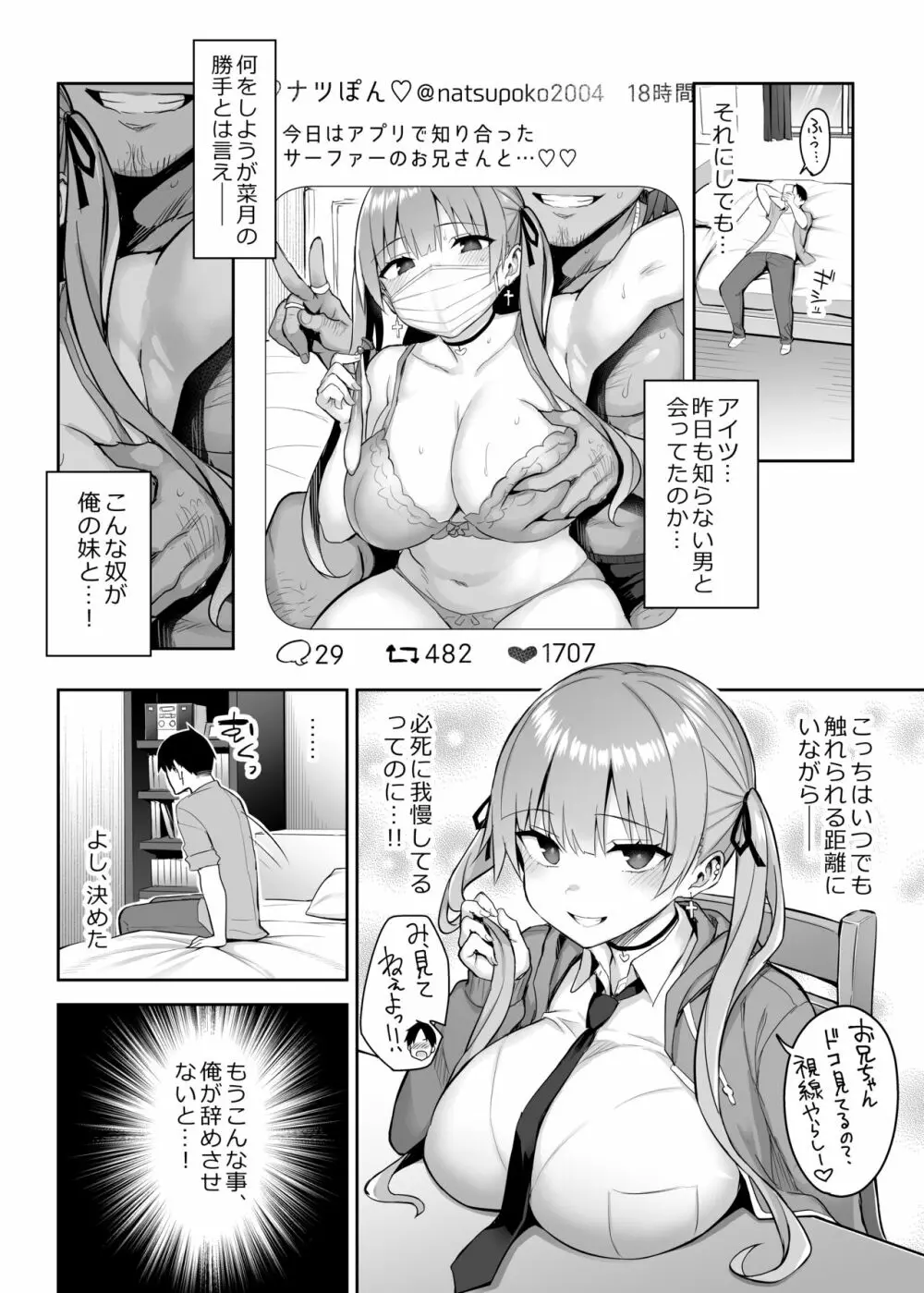 元陰キャの巨乳ヤリマン妹がエロすぎて、お兄ちゃんはもう…!! 2 Page.11