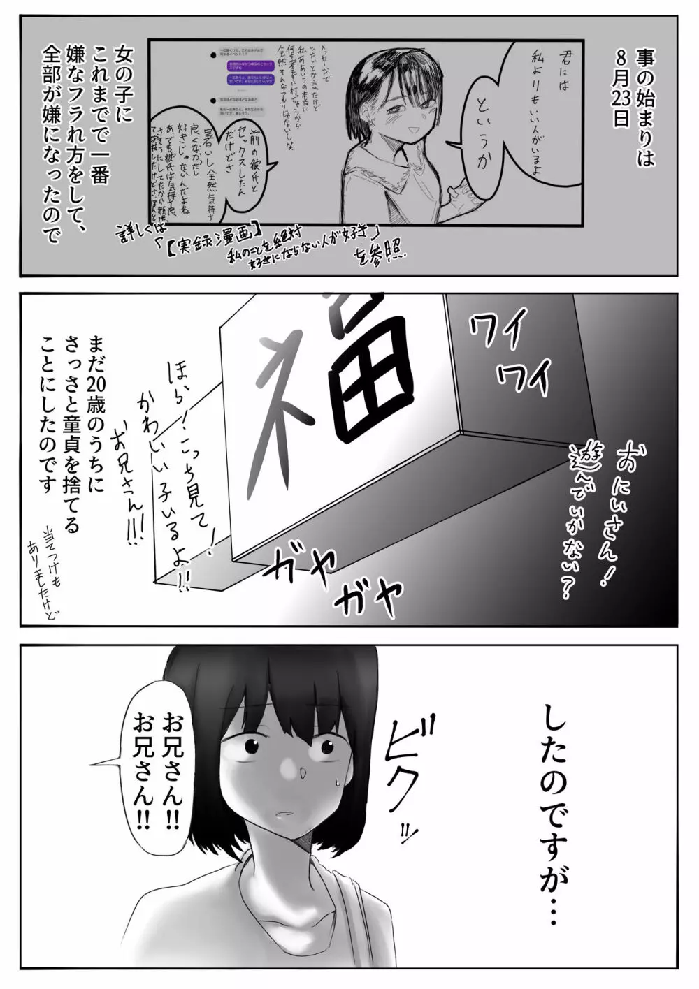 【風俗レポ漫画】飛田新地で童貞を捨てた話 Page.2