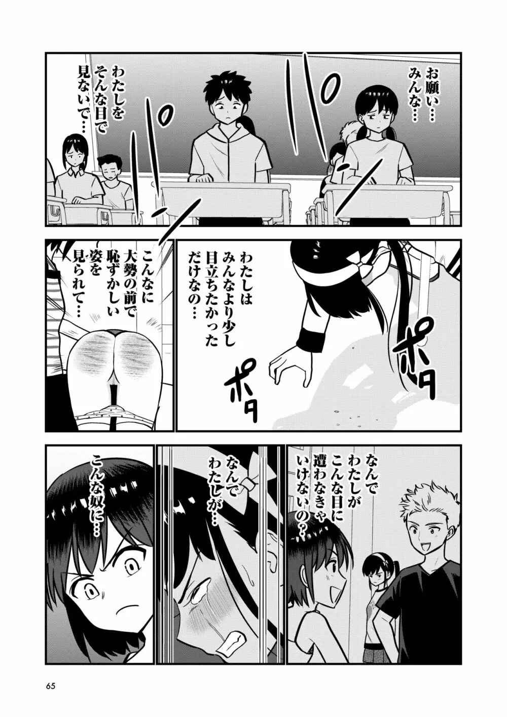 お仕置きされて1日下半身の着衣が禁止される学校 Page.67