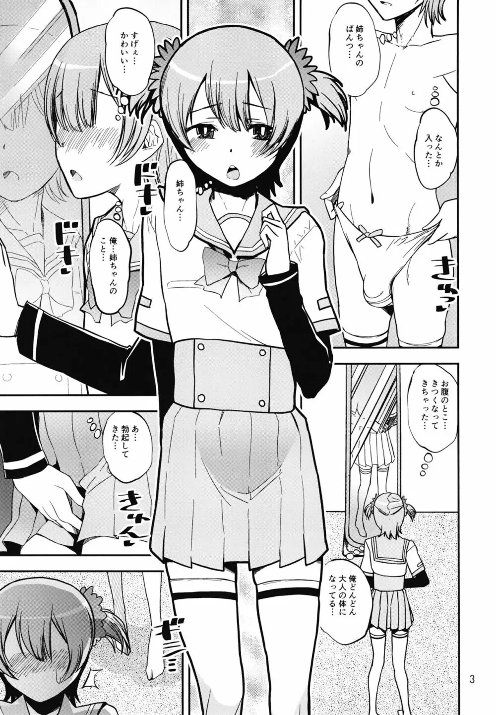 レナの弟姉の制服で女装する変態なんだけど Page.3