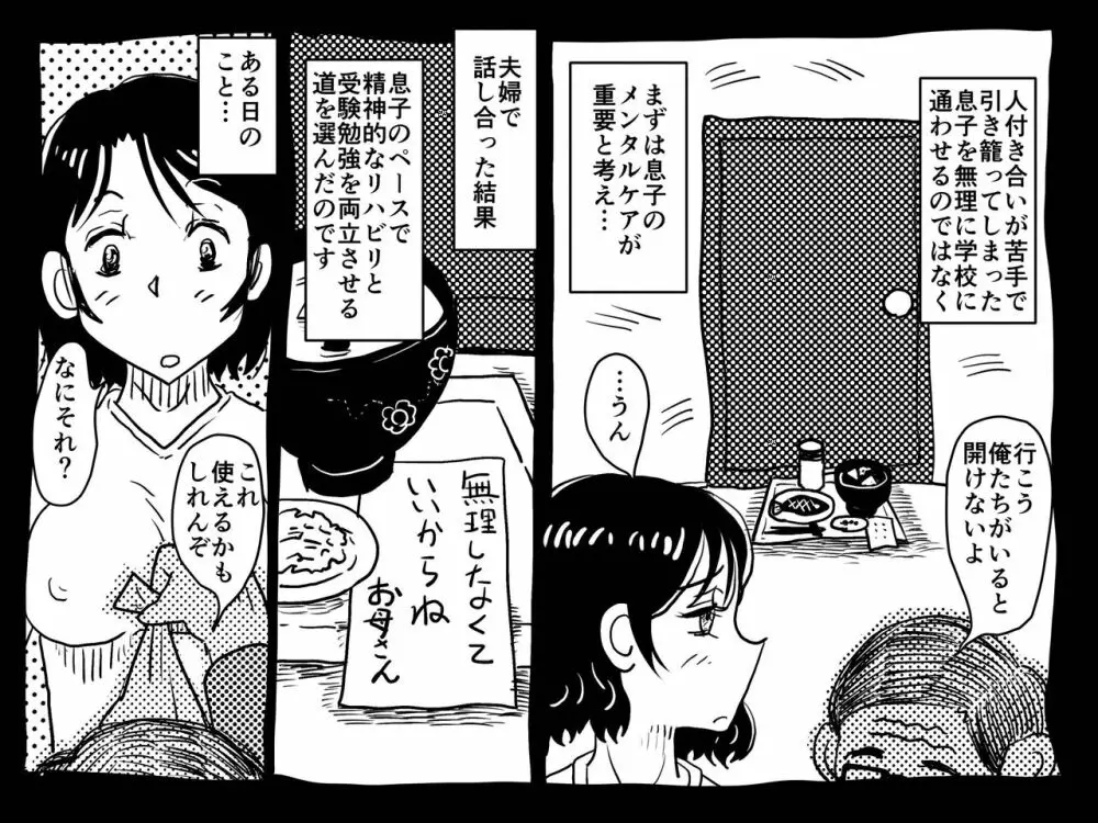 仮想現実に引き籠る息子のリアルセフレになったお母さんの話。 Page.13