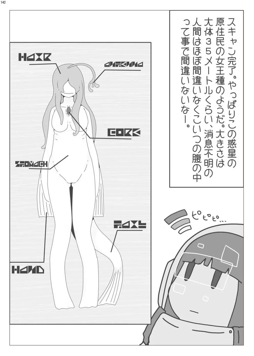 宇宙人・巨女/サイズ差合同誌 総動員!!デラックス増刊号 Page.141
