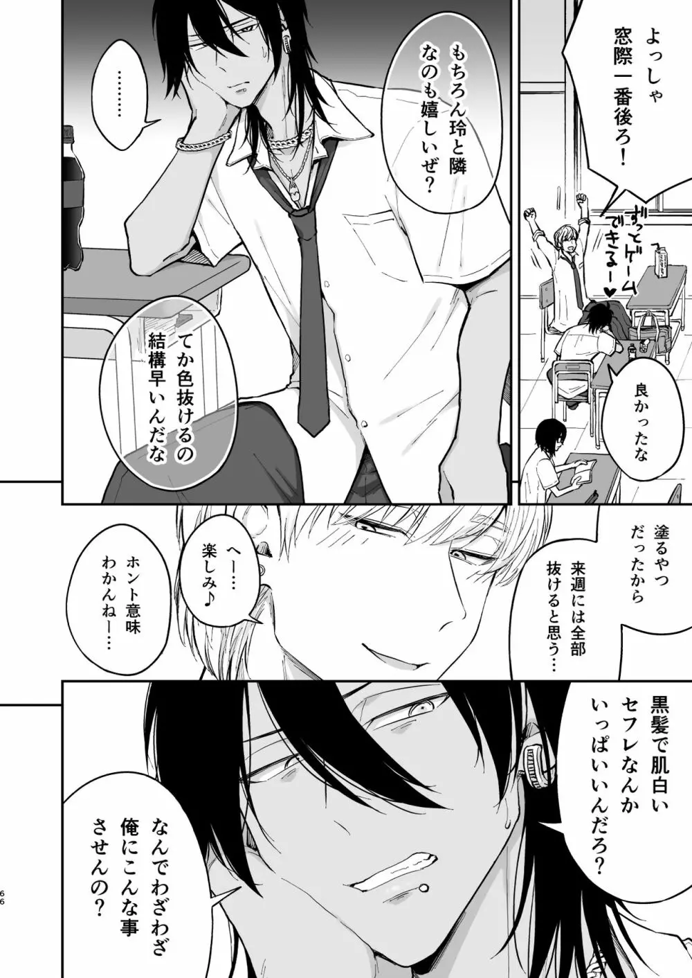 腐れ縁のギャル男を自分好みの黒髪・色白メス男子にする【前編】 Page.65