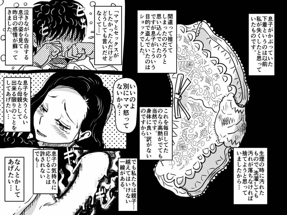 初めての近親相姦。一線を越えて中出し看病をしてくれたママの話。 Page.10