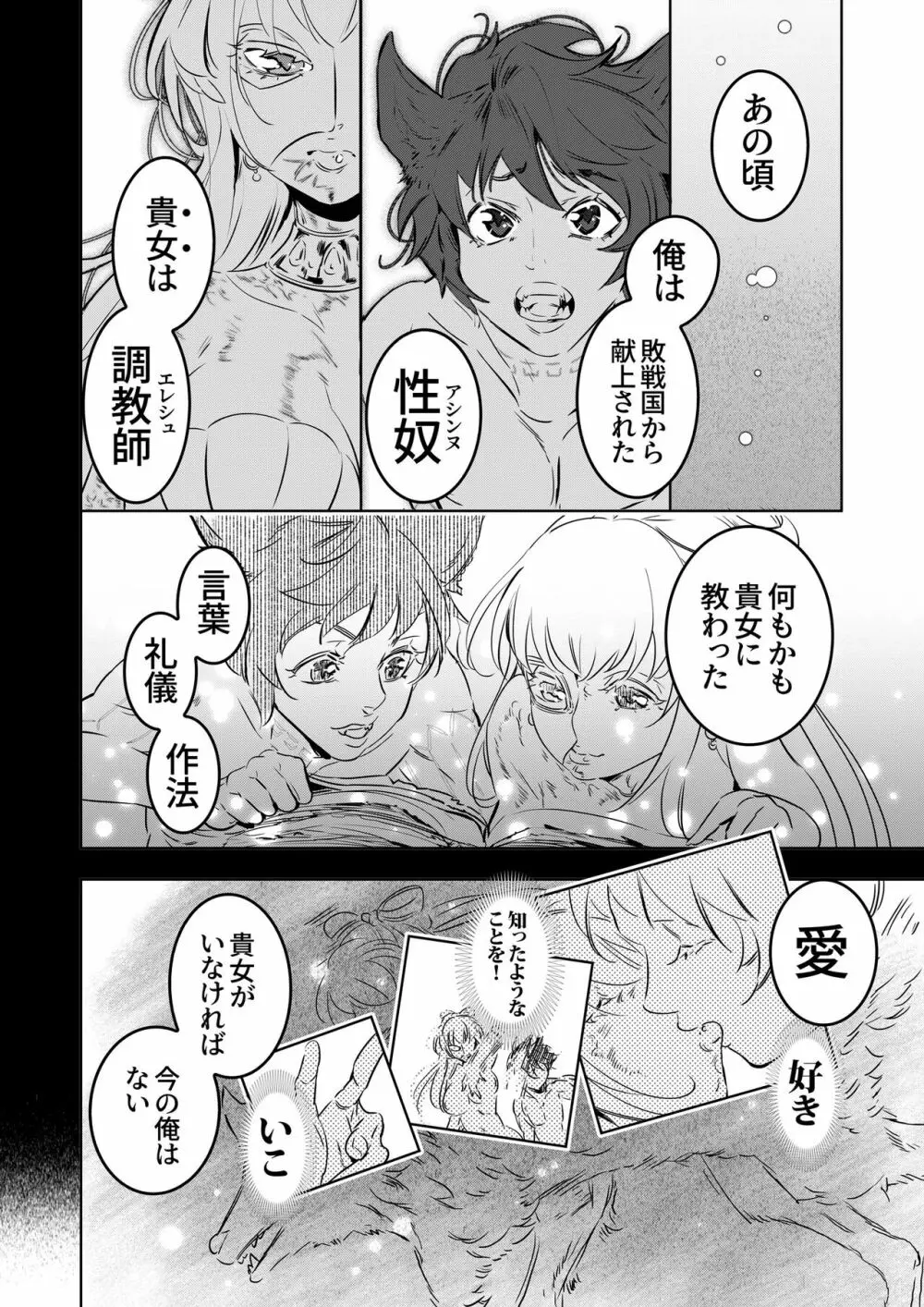 獣人王の愛~傷の王妃は巨狼と番う~ Page.30