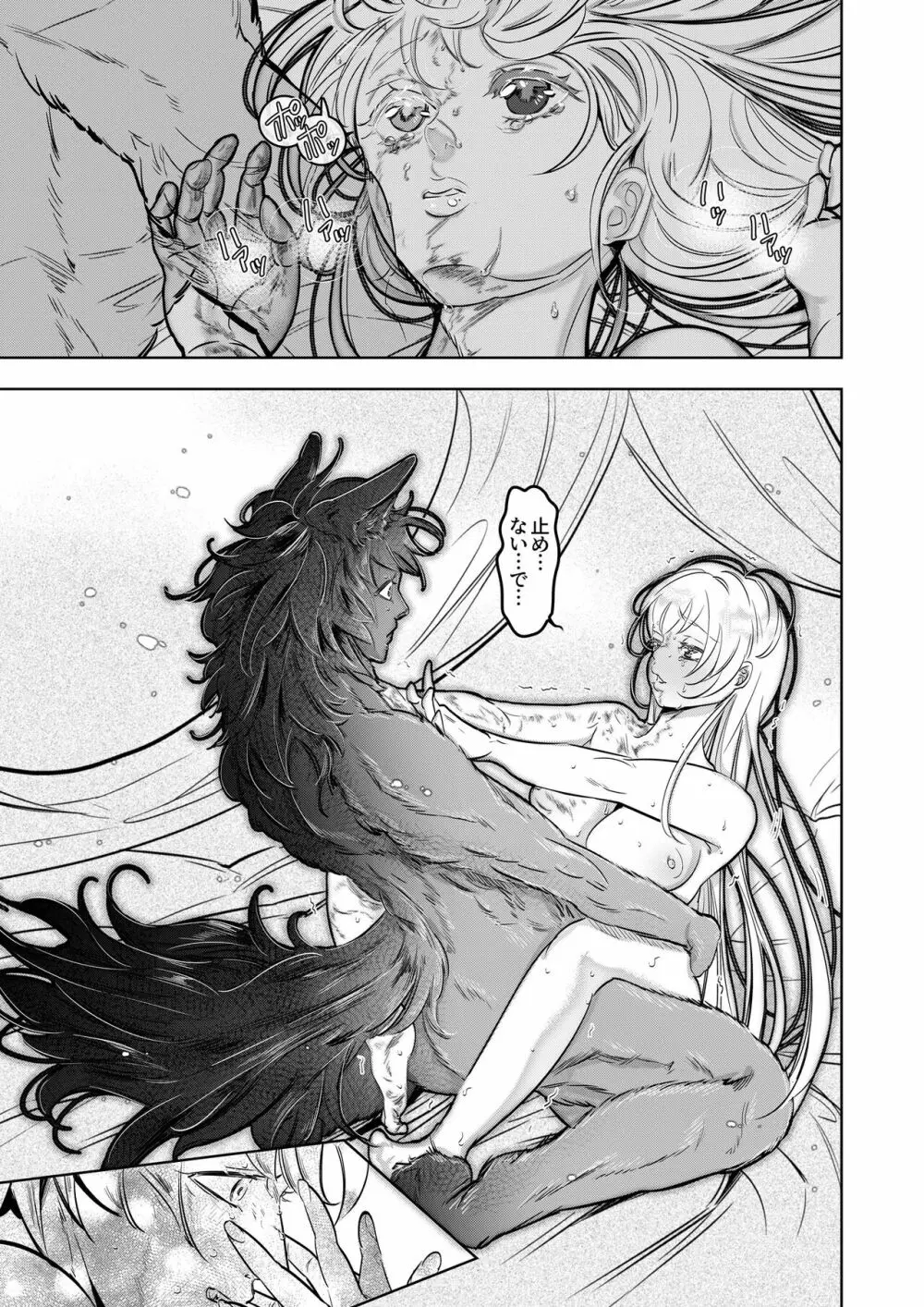 獣人王の愛~傷の王妃は巨狼と番う~ Page.37