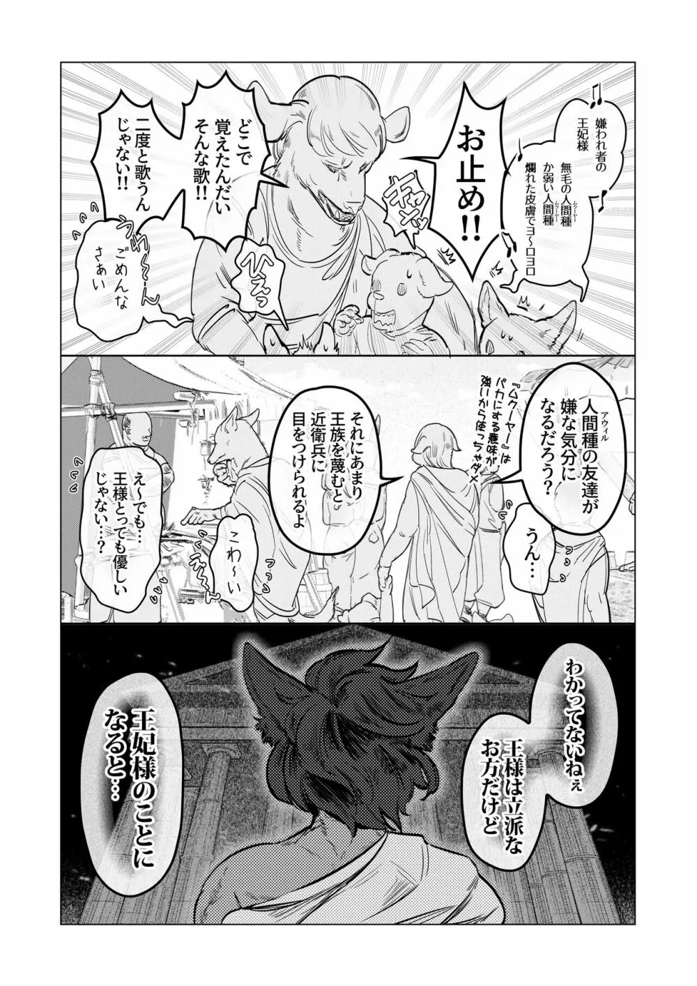 獣人王の愛~傷の王妃は巨狼と番う~ Page.6