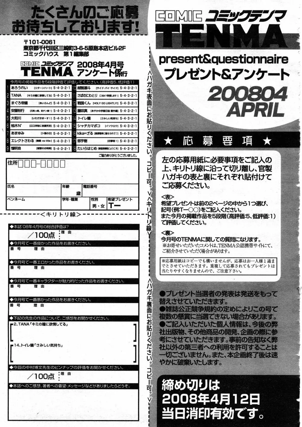 COMIC 天魔 2008年4月号 Page.432