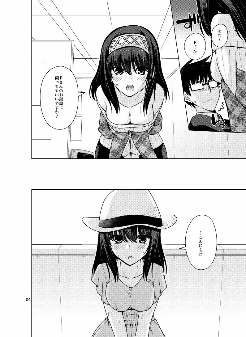 鷺沢文香はPにぐちょぐちょにされたい！ Page.3