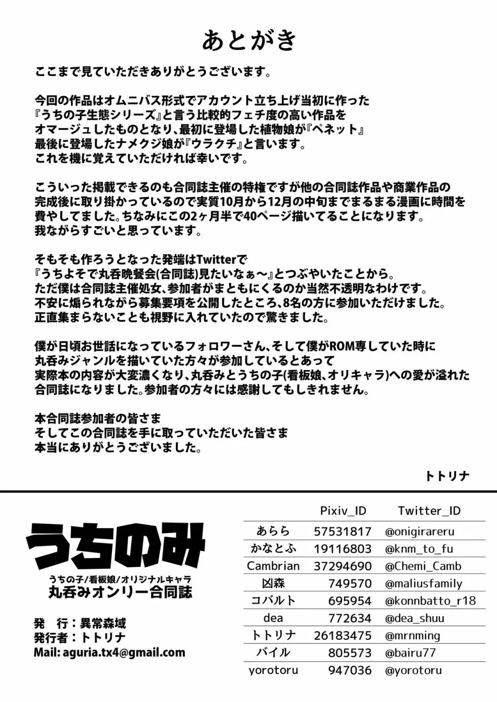 うちのみ -うちの子/看板娘/オリジナルキャラ 丸呑みオンリー合同誌- Page.83