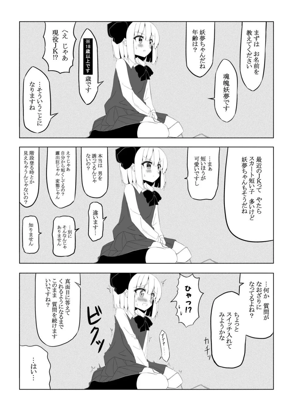 妖夢ちゃんに3万円でちょっとえっちなインタビューをお願いしてみた Page.3