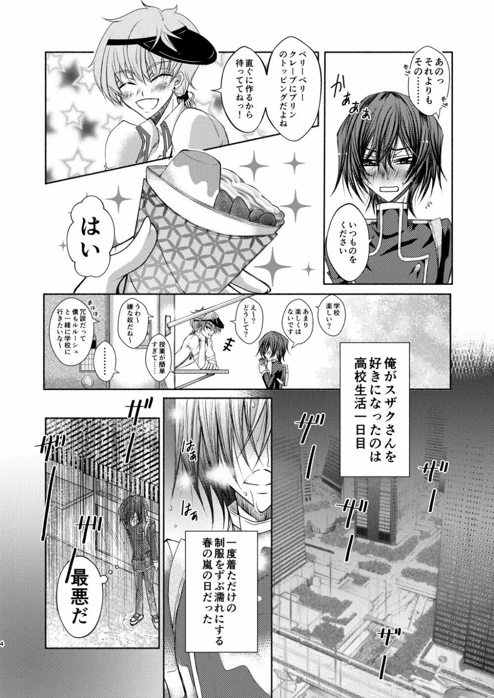 クレープ屋枢木スザクの憂鬱と幸福論① Page.3