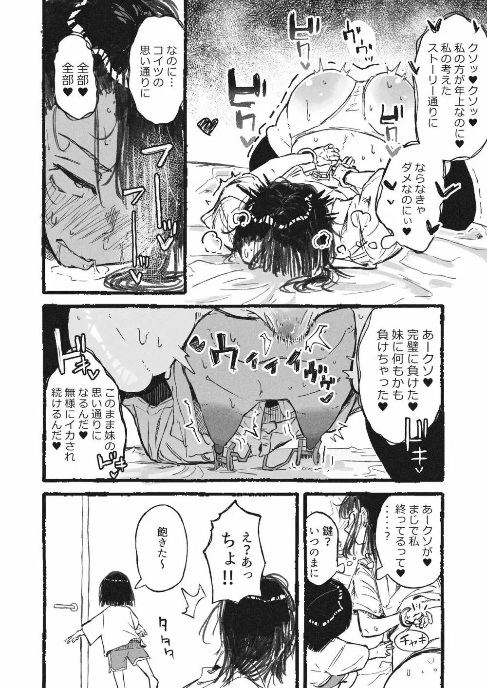 妹に変態オナニーを見られた姉 Page.13