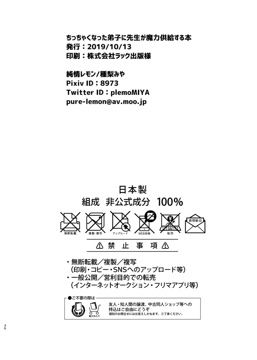 ちっちゃくなった弟子に先生が魔力供給する本 Page.29