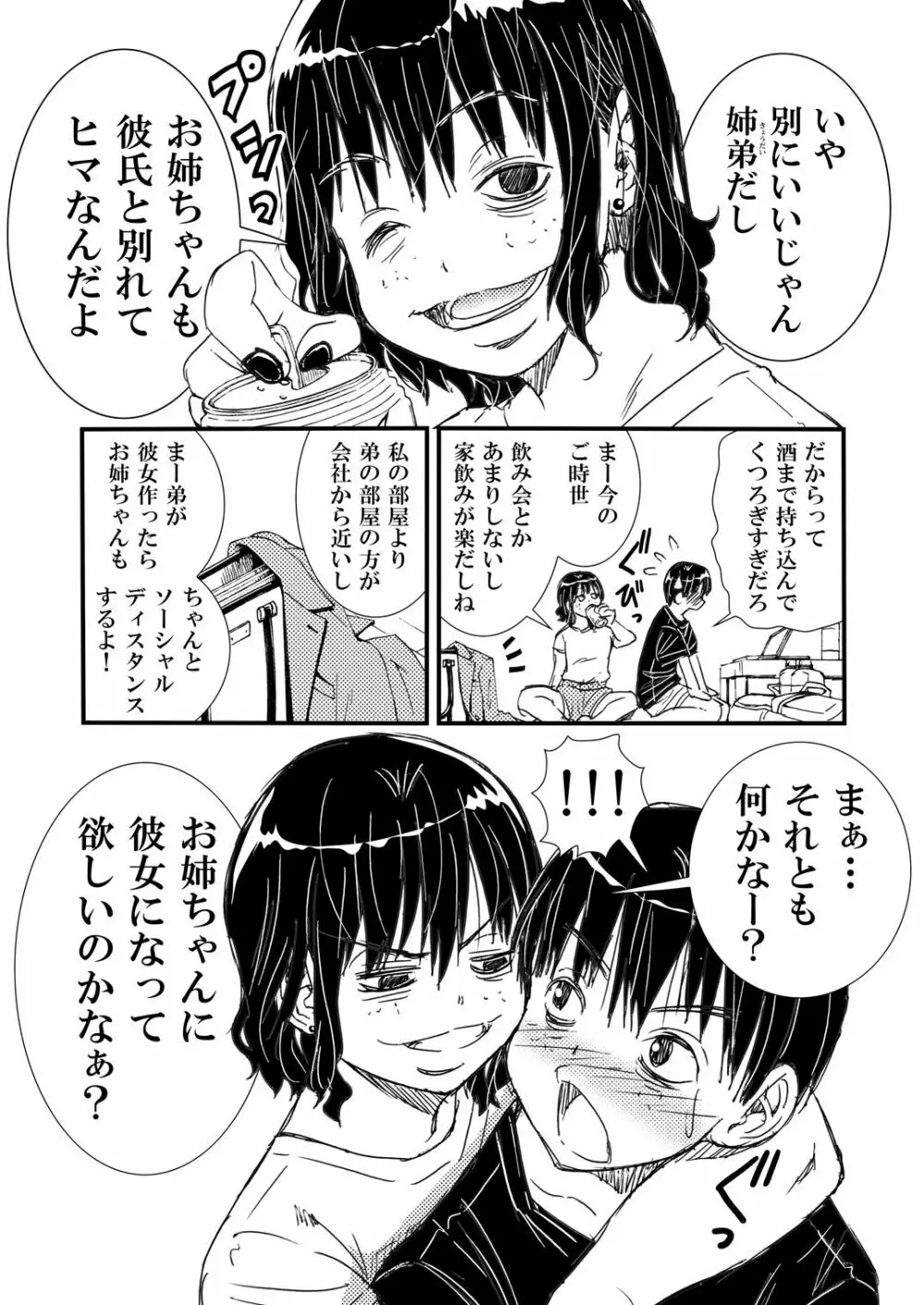 ノーメイク部屋着の姉弟といいカンジになってHした話。 Page.4