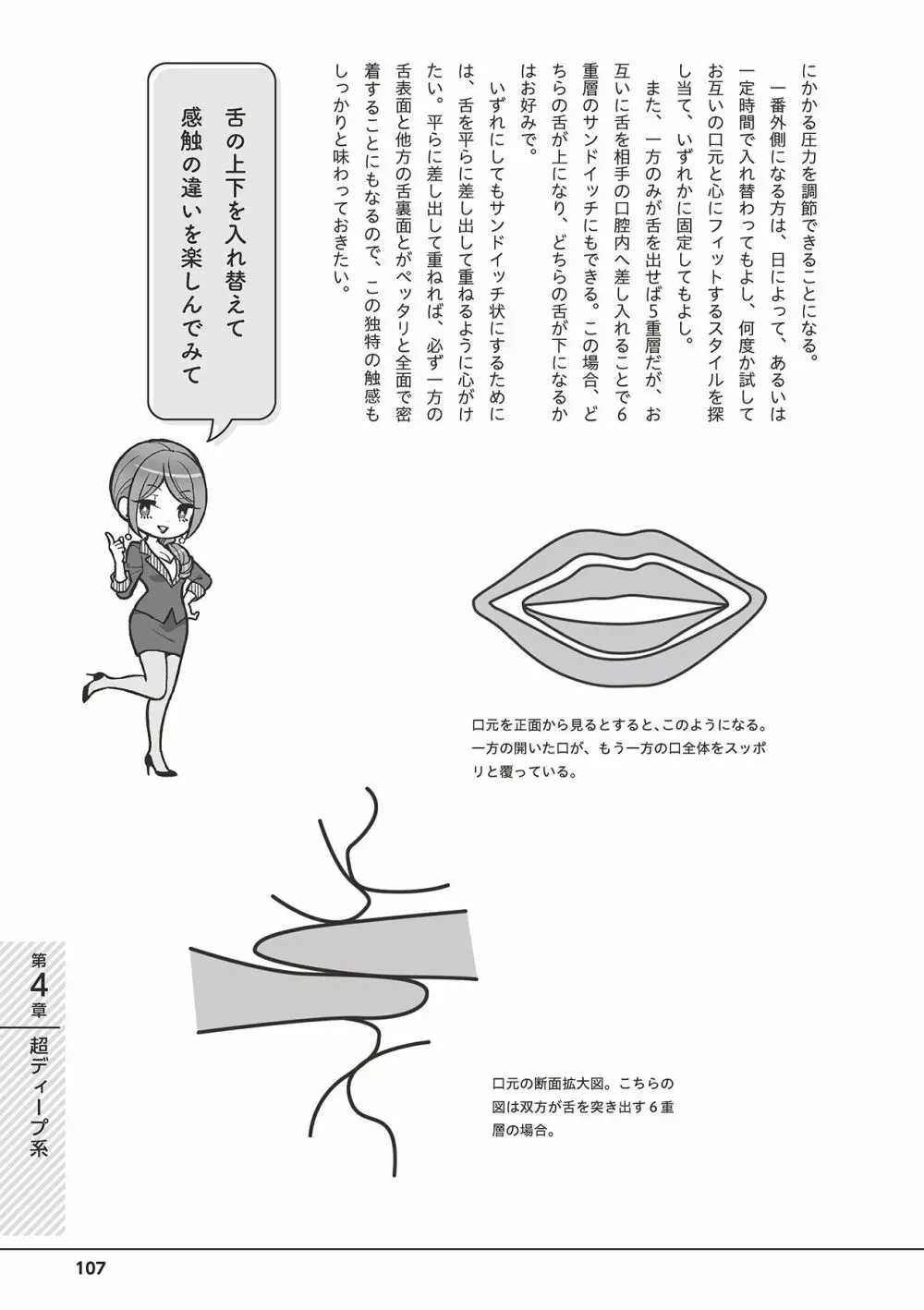 唇と舌の性感開発・キス完全マニュアル イラスト版……とろキス Page.109