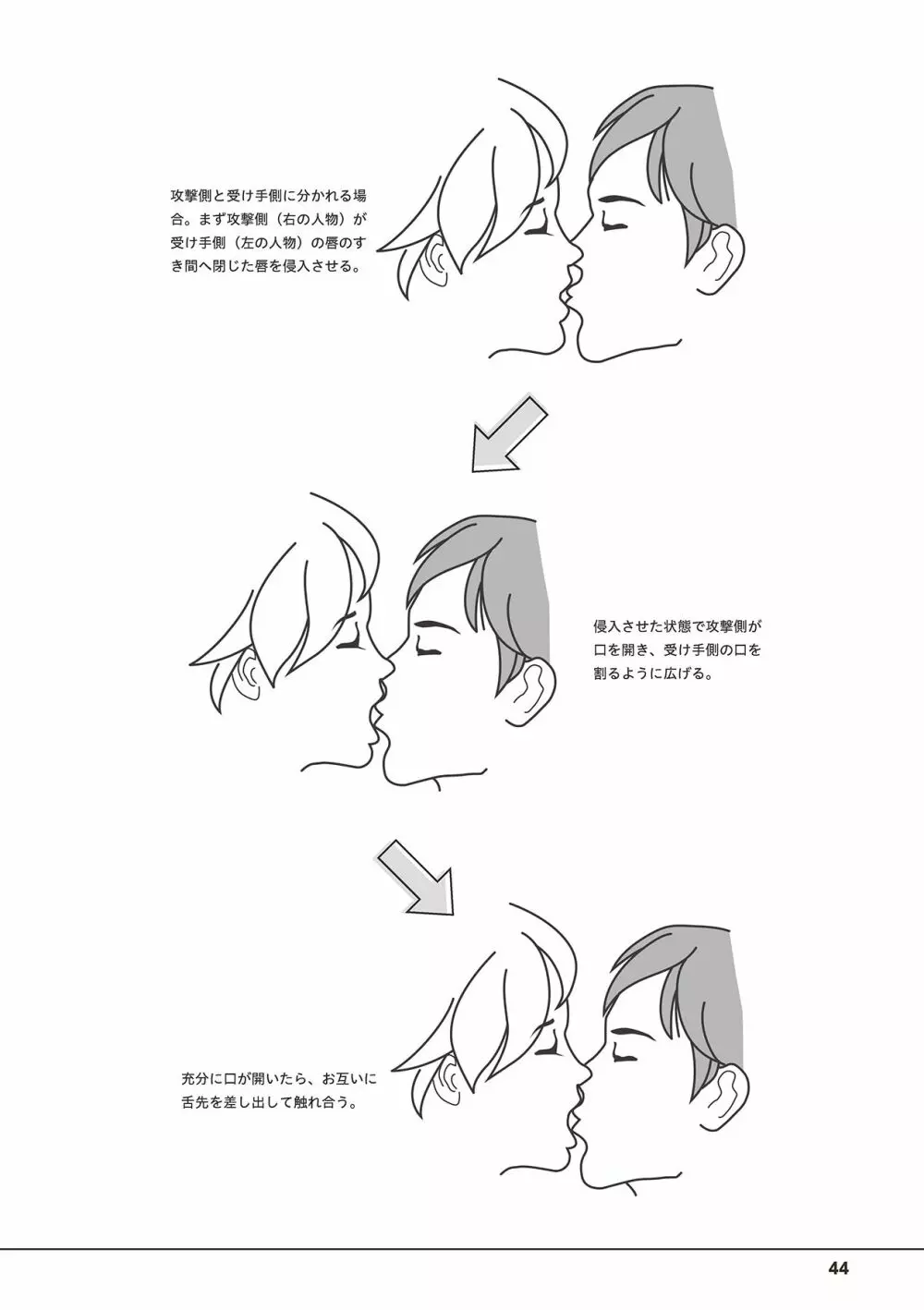 唇と舌の性感開発・キス完全マニュアル イラスト版……とろキス Page.46