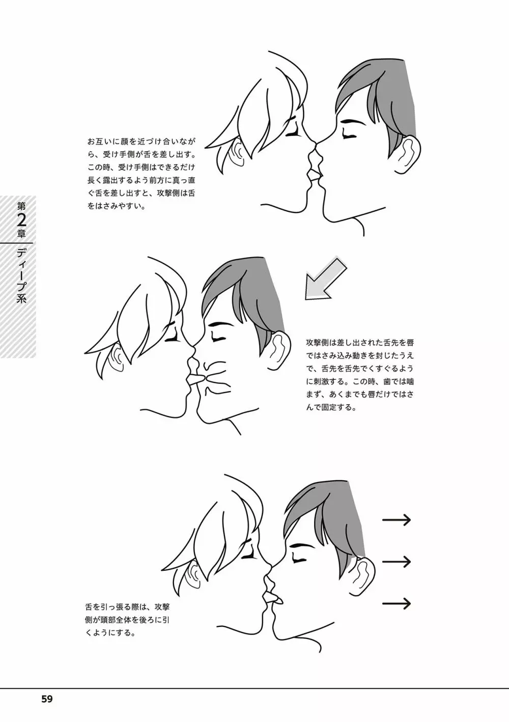 唇と舌の性感開発・キス完全マニュアル イラスト版……とろキス Page.61