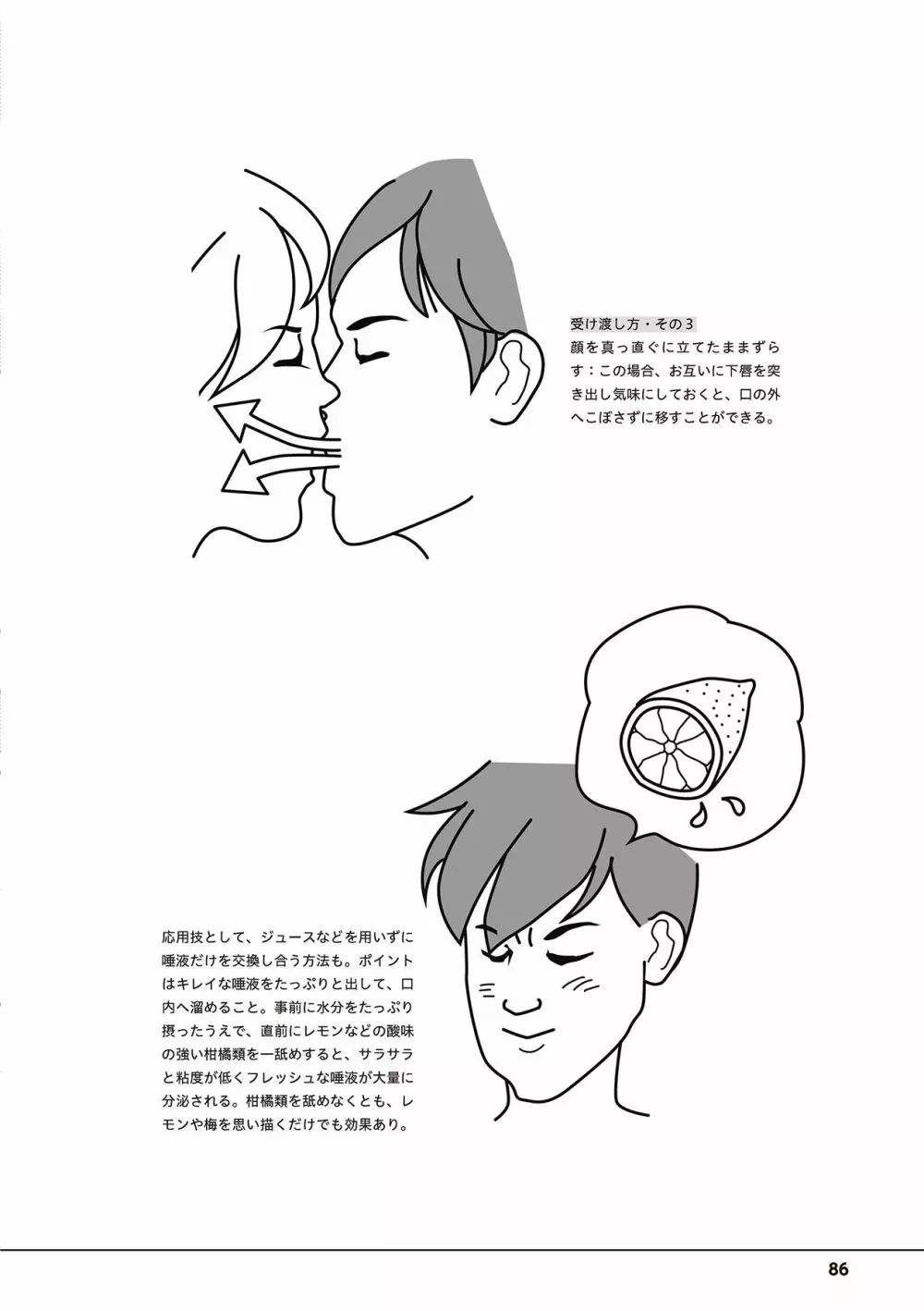 唇と舌の性感開発・キス完全マニュアル イラスト版……とろキス Page.88