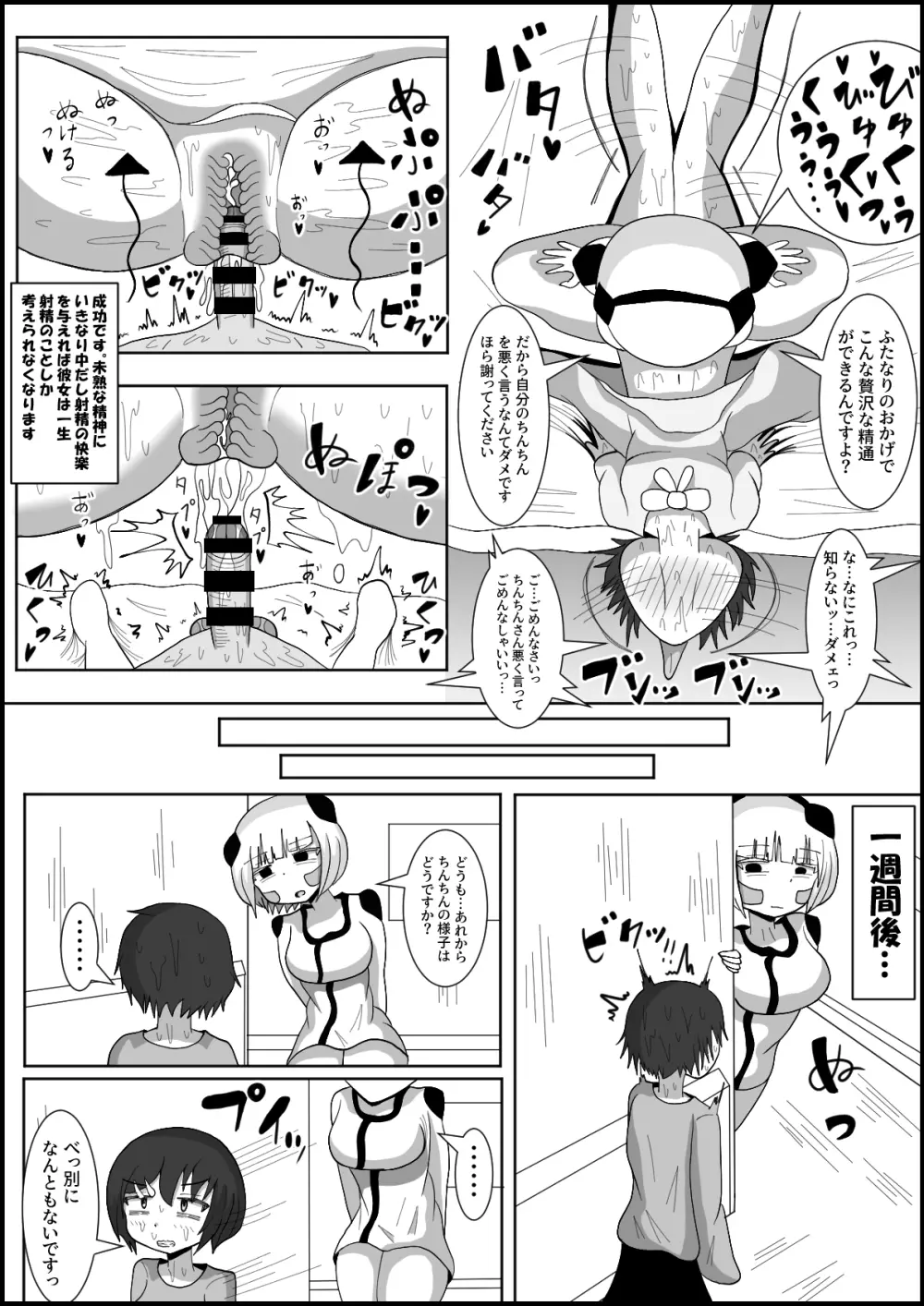 ドスケベアンドロイドと行うふたなりチンポ英才教育 Page.8