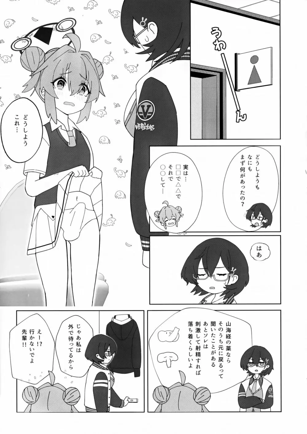 マキちゃんの色ゴト ～おちんちんが生えちゃった!? うわーん助けてチヒロ先輩～ Page.6